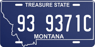 MT license plate 939371C