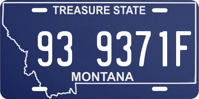 MT license plate 939371F