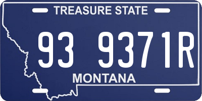 MT license plate 939371R