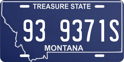 MT license plate 939371S