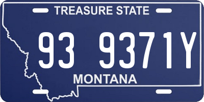 MT license plate 939371Y