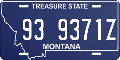 MT license plate 939371Z