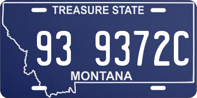 MT license plate 939372C