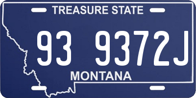 MT license plate 939372J