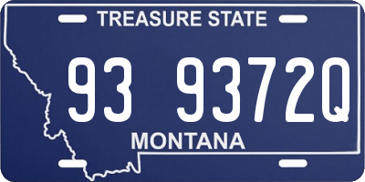 MT license plate 939372Q