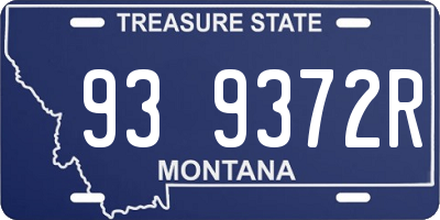 MT license plate 939372R