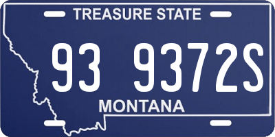 MT license plate 939372S