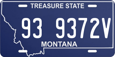 MT license plate 939372V