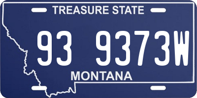 MT license plate 939373W