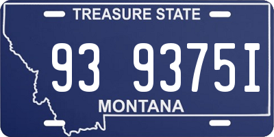 MT license plate 939375I