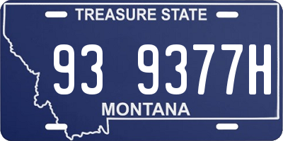 MT license plate 939377H