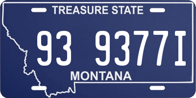 MT license plate 939377I