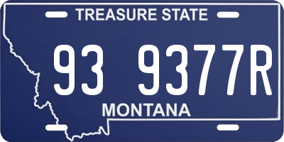 MT license plate 939377R