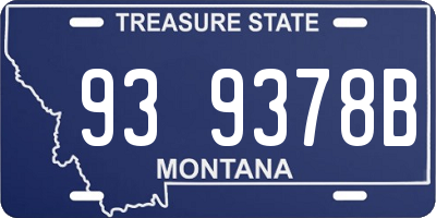 MT license plate 939378B