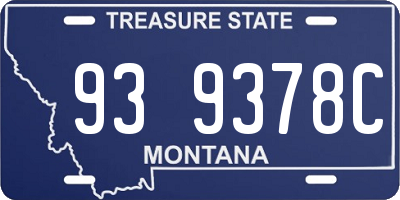 MT license plate 939378C