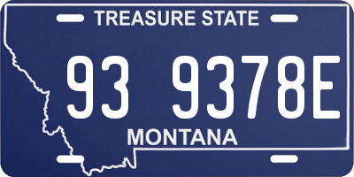 MT license plate 939378E
