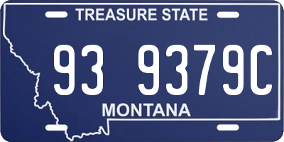 MT license plate 939379C