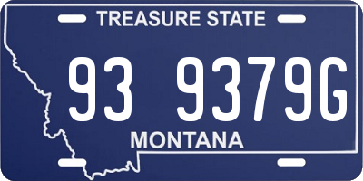 MT license plate 939379G