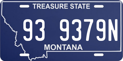 MT license plate 939379N