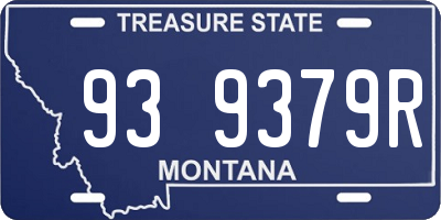MT license plate 939379R