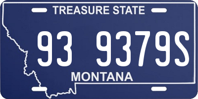 MT license plate 939379S