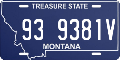 MT license plate 939381V