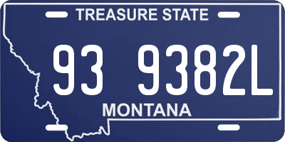MT license plate 939382L