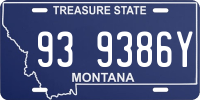 MT license plate 939386Y