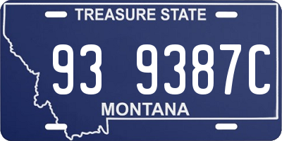 MT license plate 939387C