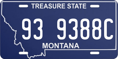 MT license plate 939388C