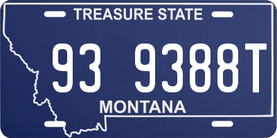 MT license plate 939388T