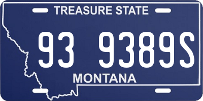MT license plate 939389S