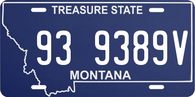 MT license plate 939389V