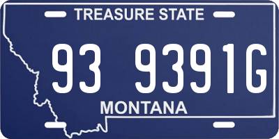 MT license plate 939391G