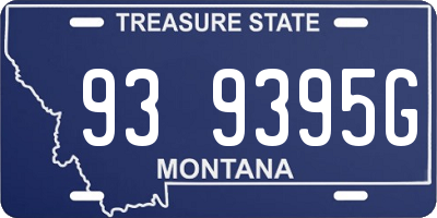 MT license plate 939395G