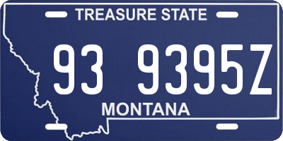 MT license plate 939395Z
