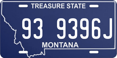 MT license plate 939396J