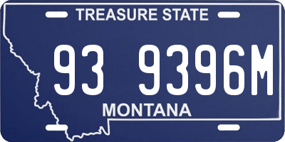 MT license plate 939396M