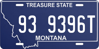 MT license plate 939396T