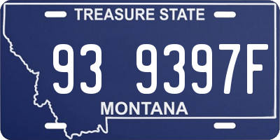 MT license plate 939397F