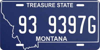 MT license plate 939397G