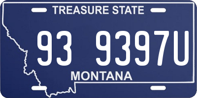 MT license plate 939397U