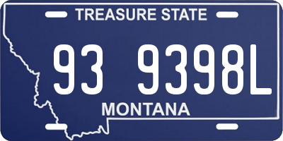 MT license plate 939398L