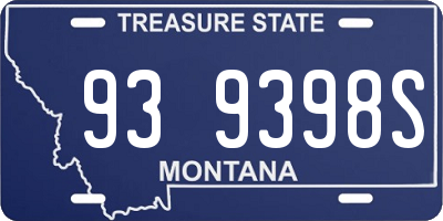 MT license plate 939398S