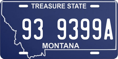 MT license plate 939399A