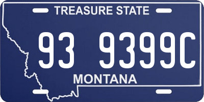 MT license plate 939399C