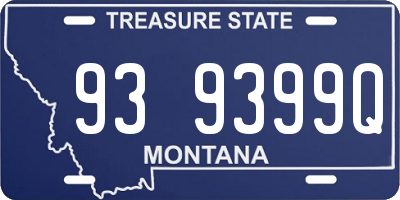 MT license plate 939399Q