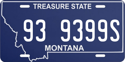 MT license plate 939399S