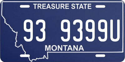 MT license plate 939399U