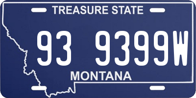 MT license plate 939399W